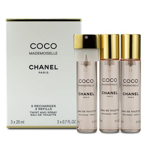 coco mademoiselle by chanel eau de toilette twist & spray refills|chanel twist and spray refill.